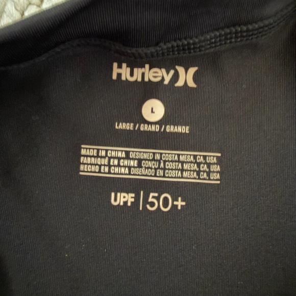 Hurley Black Zip-Front Rashguard - Picture 4 of 5